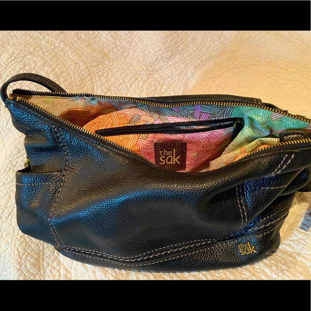 Black Soft Leather Sak Over-the-Shoulder Bag